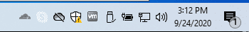 Windows system tray